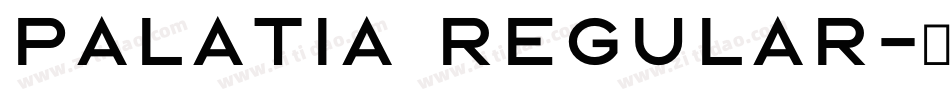 Palatia Regular字体转换